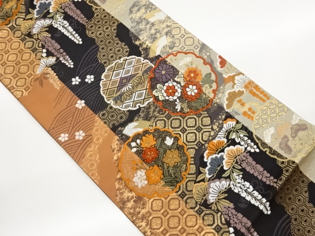 JAPANESE KIMONO / FUKURO OBI / WOVEN TRADITIONAL PATTERN 